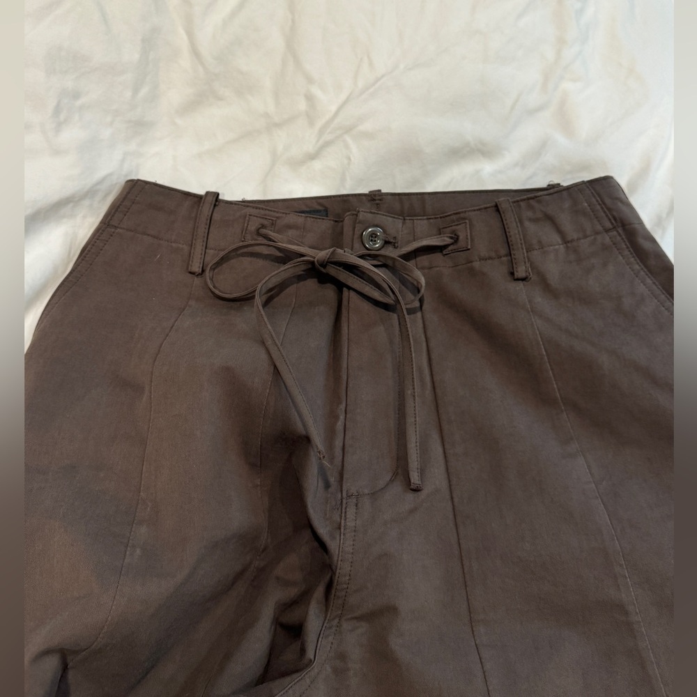 Zara BALLOON CARGO PANTS Brown S - Picture 4 of 6